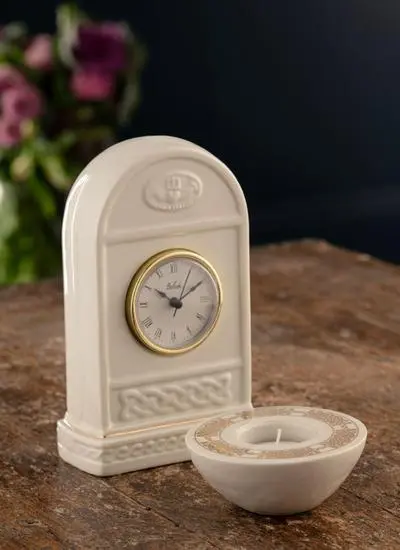Belleek Claddagh Clock